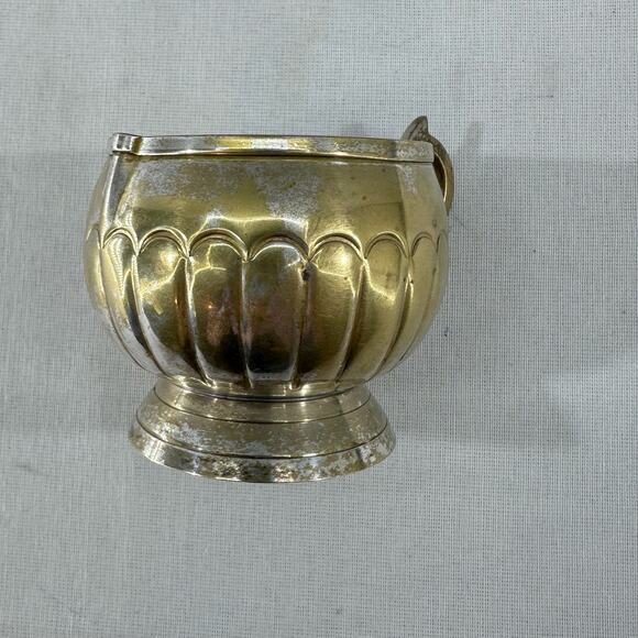 Gold Toned Mixed Metal Vase or Creamer cup Cottagecore French Country Planter - Picture 5 of 7